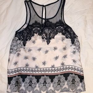 Maurice’s Medium Silk and Lace Tank - Blush